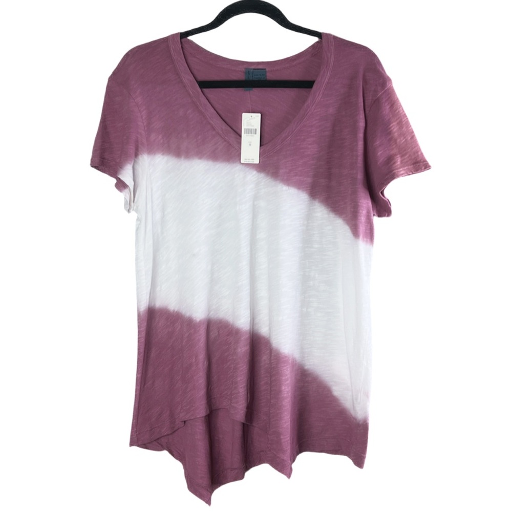 Anthropologie Left of Center‎ Asymmetrical Hem Tie-Dye Tee Top Medium